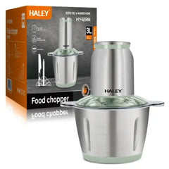 Tocător de alimente Haley HY-1238 – Putere de 500W și vas de 3L din inox pentru tocare eficientă