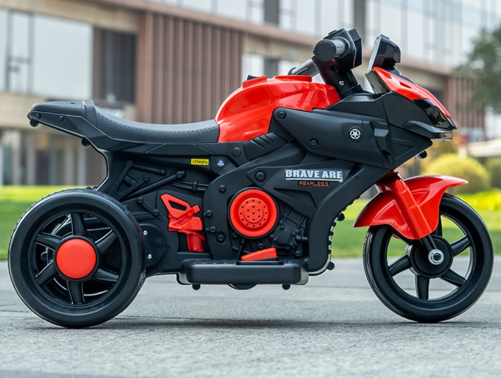 Motocicleta Electrica cu Acumulator pentru Copii AT PERFORMANCE®, Cu melodii si lumini, 6V, 3 Roti