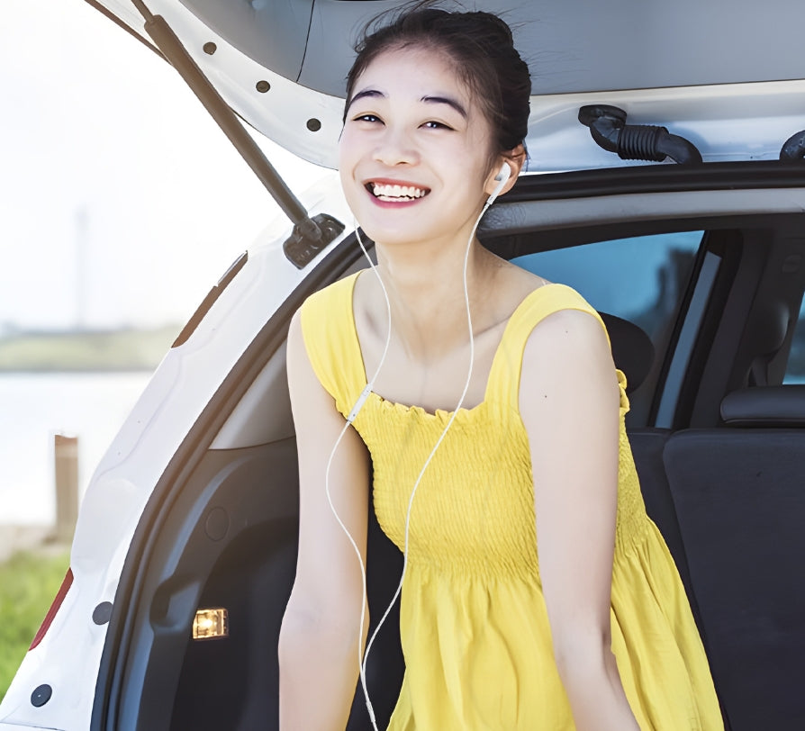 Căști In-Ear cu Microfon și Control Integrat, Conector Type-C, Alb, 1.3m – Sunet Hi-Fi, Compatibile Android & Huawei