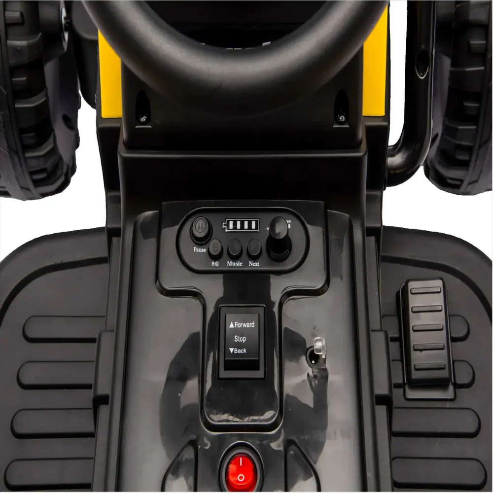 Tractor Electric KIDOO pentru Copii cu Telecomandă 2.4G, Remorcă Detașabilă, 12V 4.5Ah, 2 Motoare 380, Lumini LED, Muzică, Centură de Siguranță