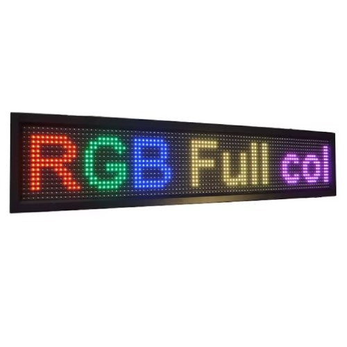 Reclama Luminoasa AT PERFORMANCE 70x20 cm, LED RGB, Cod QR, Vizualizare 120°, Wi-Fi