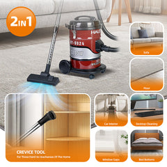 Aspirator Industrial 2 în 1 HALEY 3200W, de 25L, Filtrare Multistrat, Putere Mare, Silentios, Tub Telescopic