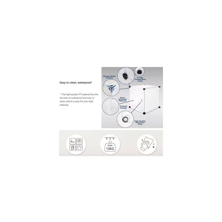 Dulap modular pentru copii, roz, AT PERFORMANCE®, 12 rafturi, durabil, 76X37X147 cm, monumente