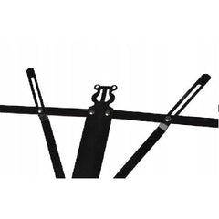 Suport Partitură Metalic Reglabil și Pliabil cu Husă, 60 x 30 cm, Negru