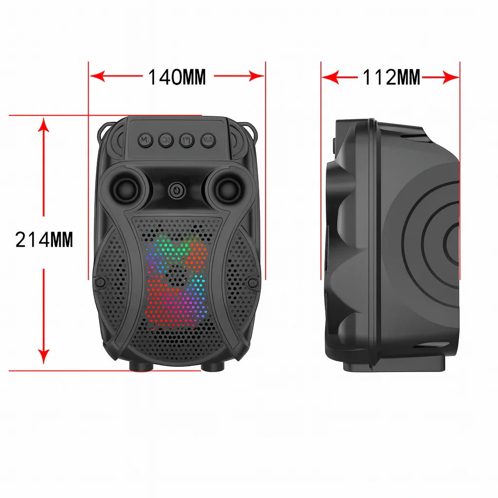 Boxă Portabilă Bluetooth AT PERFORMANCE® -1429, 8W, LED, 1200mAh, Microfon