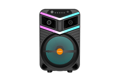 Boxa Portabila AT PERFORMANCE®, cu Lumini RGB, cu Maner, Putere 100W, MP3, USB, Bluetooth, TF, WIFI, Slot Microfon, Karaoke, Acumulator, Negru