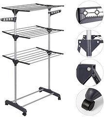 Uscator Vertical pentru Rufe Haine Mobil GRI