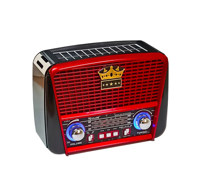 Radio Portabil Golon RX-BT455S cu Bluetooth, USB/SD, Panou Solar și Lanternă