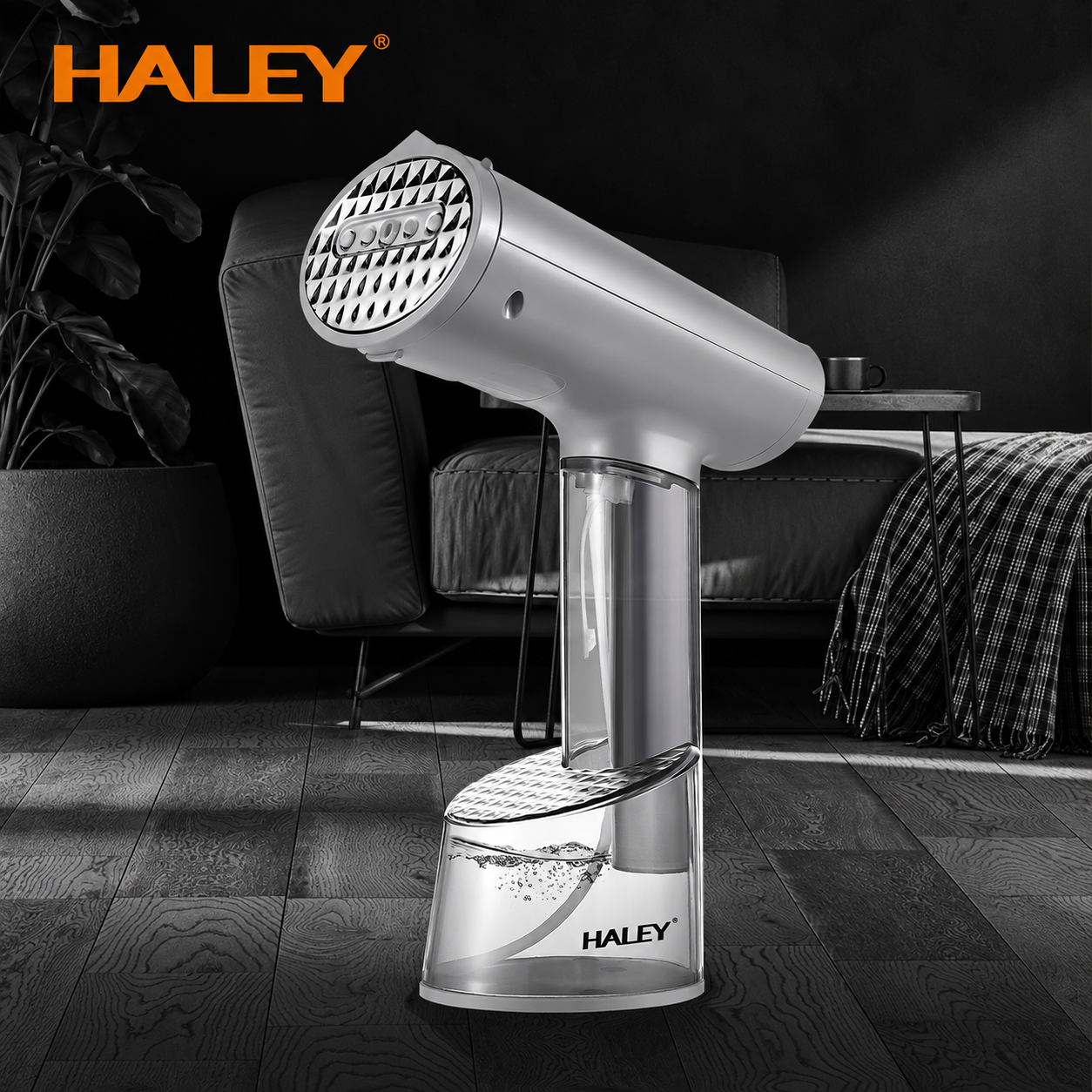 Aparat de Călcat Vertical și Orizontal cu Aburi HALEY HY-333, 1500W, Încălzire Rapidă în 20 Secunde, Debit Abur 20–25 g/min, 2 Rezervoare de Apă 70/300 ml, Protecție la Supraîncălzire, Perie Inclusă