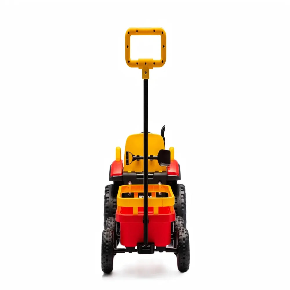 Tractor Electric KIDOO pentru Copii cu Telecomandă 2.4G, Remorcă Detașabilă, 12V 4.5Ah, 2 Motoare 380, Lumini LED, Muzică, Centură de Siguranță
