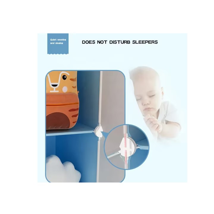 Dulap modular pentru copii, verde, AT PERFORMANCE®, 12 rafturi, durabil, 76X37X147 cm, animalute zoo