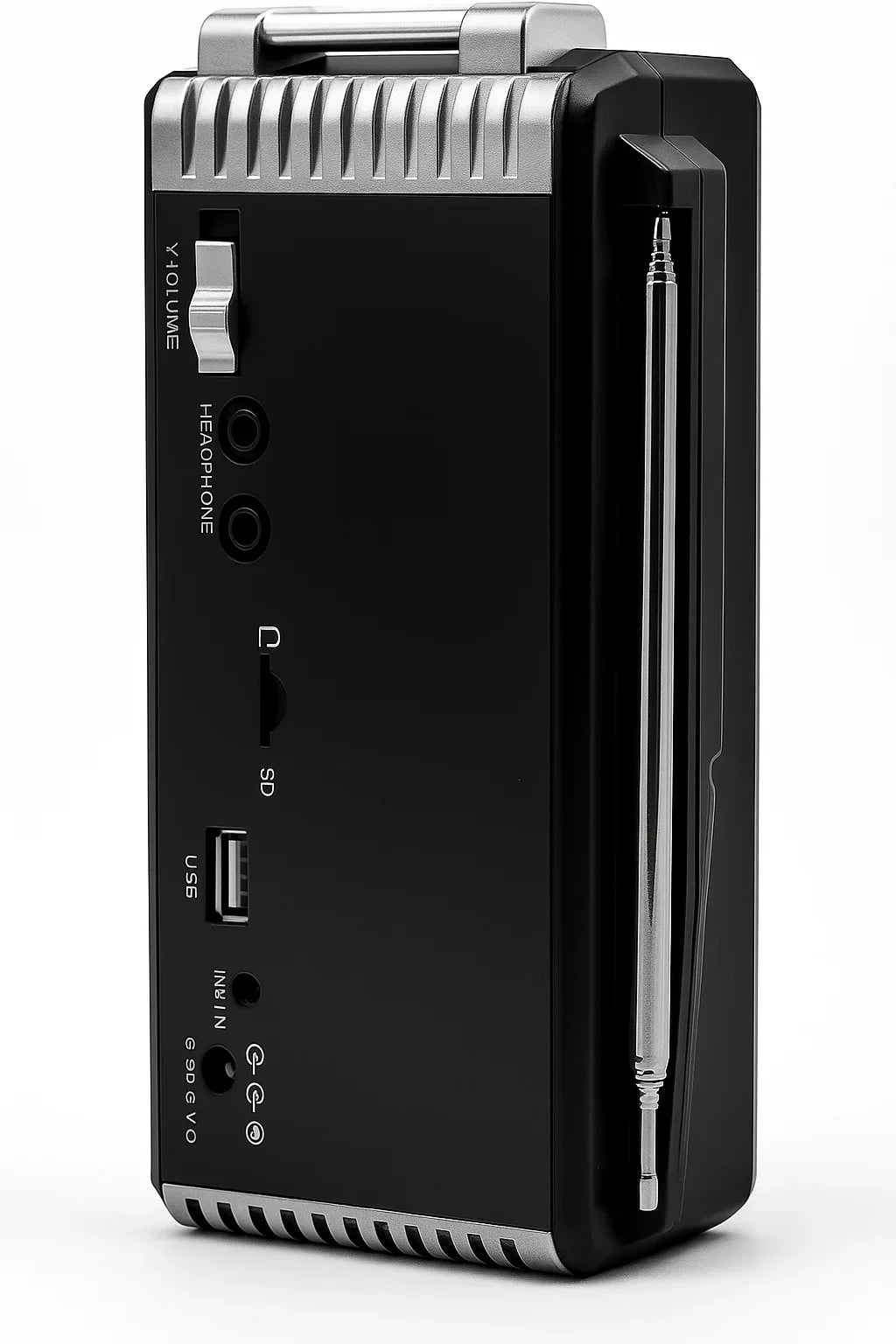 Radio Portabil AM/FM/SW cu MP3, USB, SD, Lanternă și AUX-IN