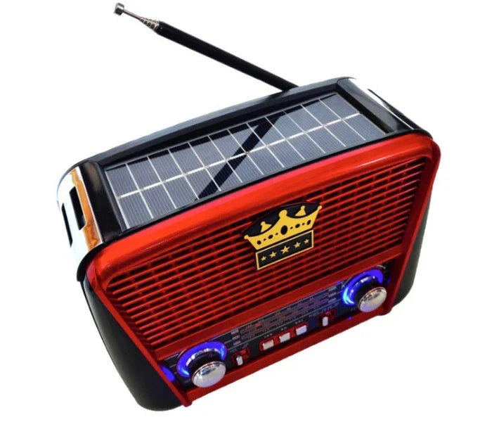 Radio Portabil Golon RX-BT455S cu Bluetooth, USB/SD, Panou Solar și Lanternă