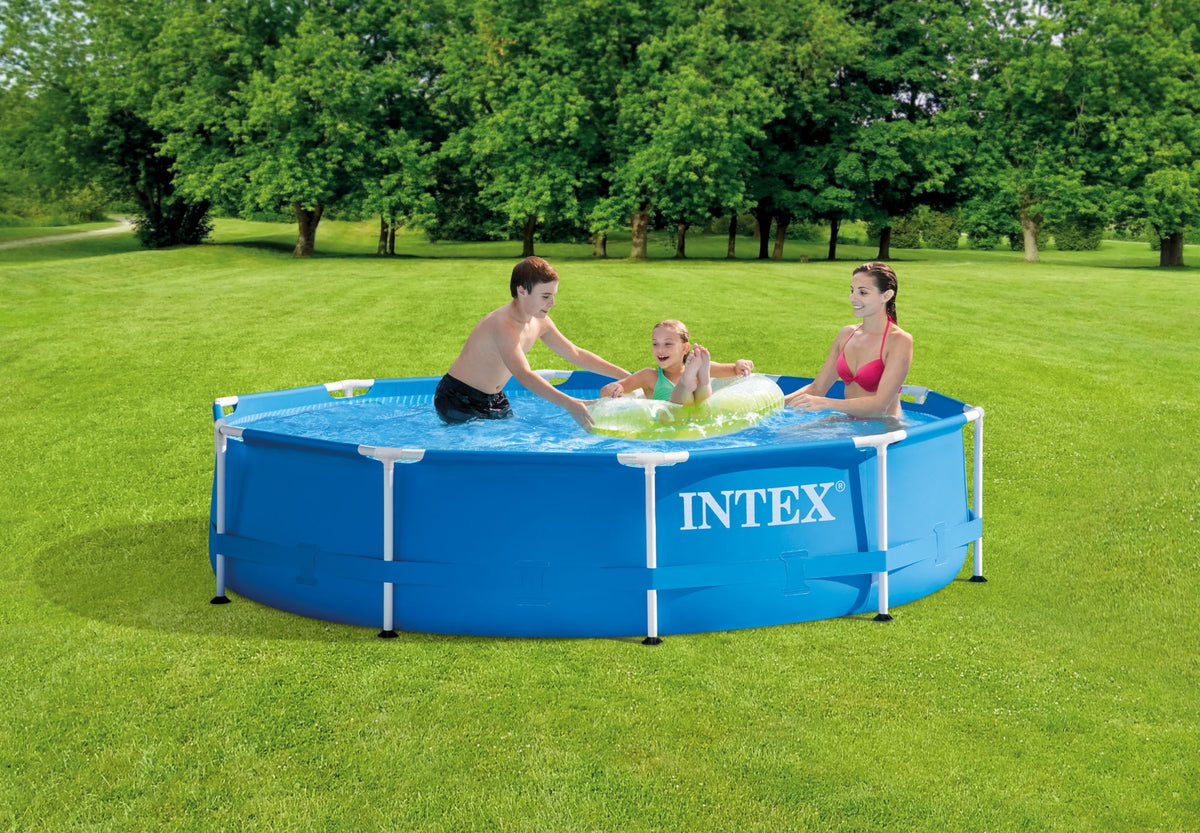 Piscina cu cadru metalic Intex rotunda, 244 x 51 cm