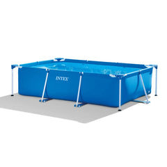 Piscină cu Cadru Metalic Intex Rectangulară pentru Familie – Albastru