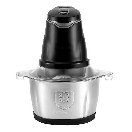 Tocător Electric 400 W cu 4 Lame din Oțel Inoxidabil, Bol din Inox de 2L, Negru