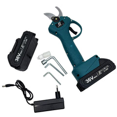 Foarfecă Electrică AT Performance cu 2 Acumulatori, Fără Fir, Lama Oțel Carbon, 5000 mAh, Turcoaz