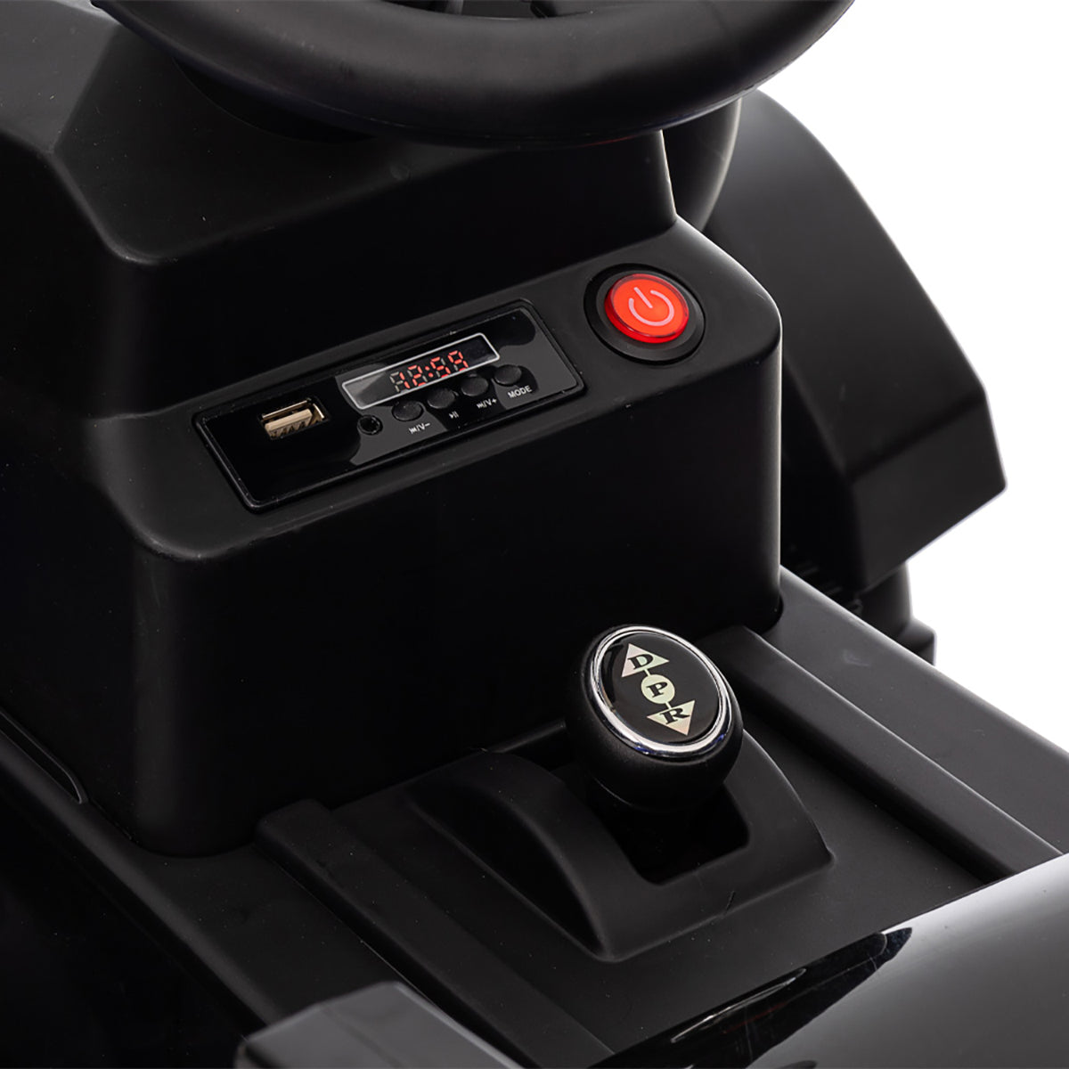 Tractor Electric cu Telecomandă pentru Copii KIDOO, cu Remorcă și Gard, Far, Sunet Motor, Claxon, MP3/USB – 3-6 Ani