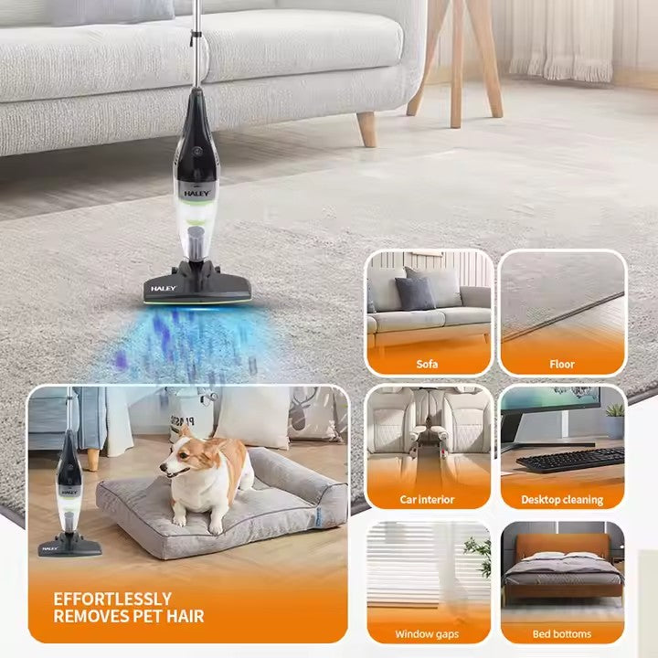 Aspirator cu Băț Profesional HALEY, Ușor și Fără Sac, Aspirator Portabil, eficiente