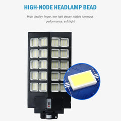 Lampă Solară LED HNY 800W cu Panou Fotovoltaic, Telecomandă, IP65, 6500K