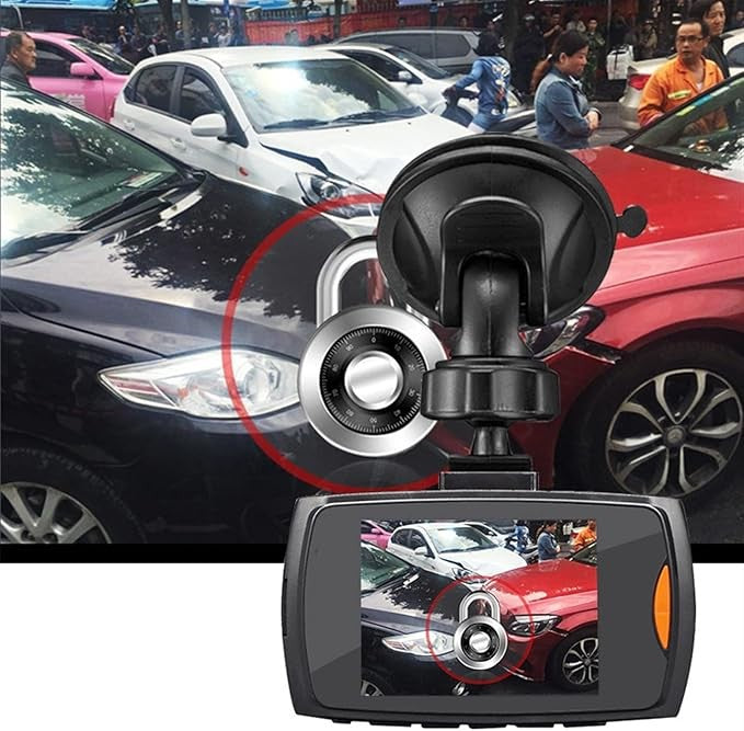 Cameră Auto DVR AT PERFORMANCE® 360° Full HD 1080P, Viziune Nocturnă, G-Sensor, Loop Recording, Mini Dash Cam cu Detecție Mișcare – Fără Card