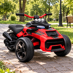 ATV Electric pentru Copii KIDOO®, 12V, Telecomandă Parentală cu Frână, 3 Trepte de Viteză, 3–7 km/h, Lumini, Sarcină Max. 30 kg