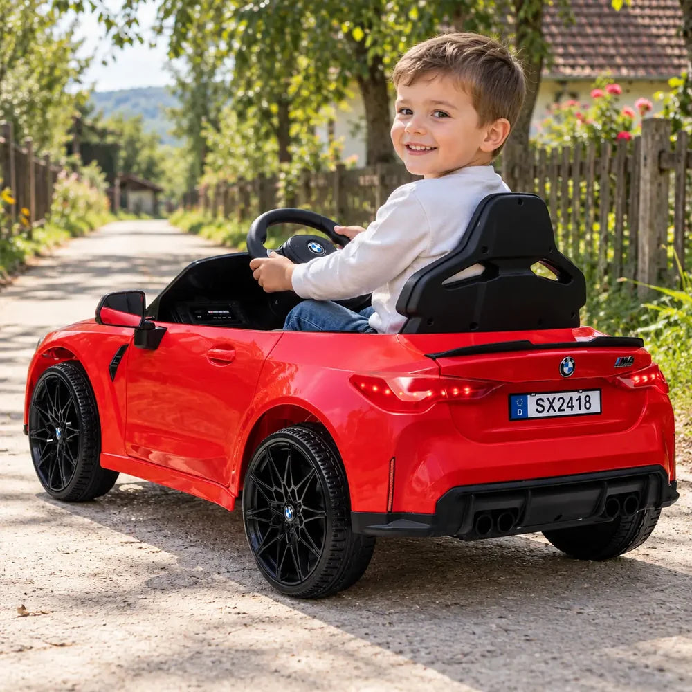 Mașinuță Electrică BMW pentru Copii KIDOO®, 12V, Telecomandă Parentală, MP3, USB, Bluetooth, Lumini, Sarcină Max. 30 kg, 3–8 Ani