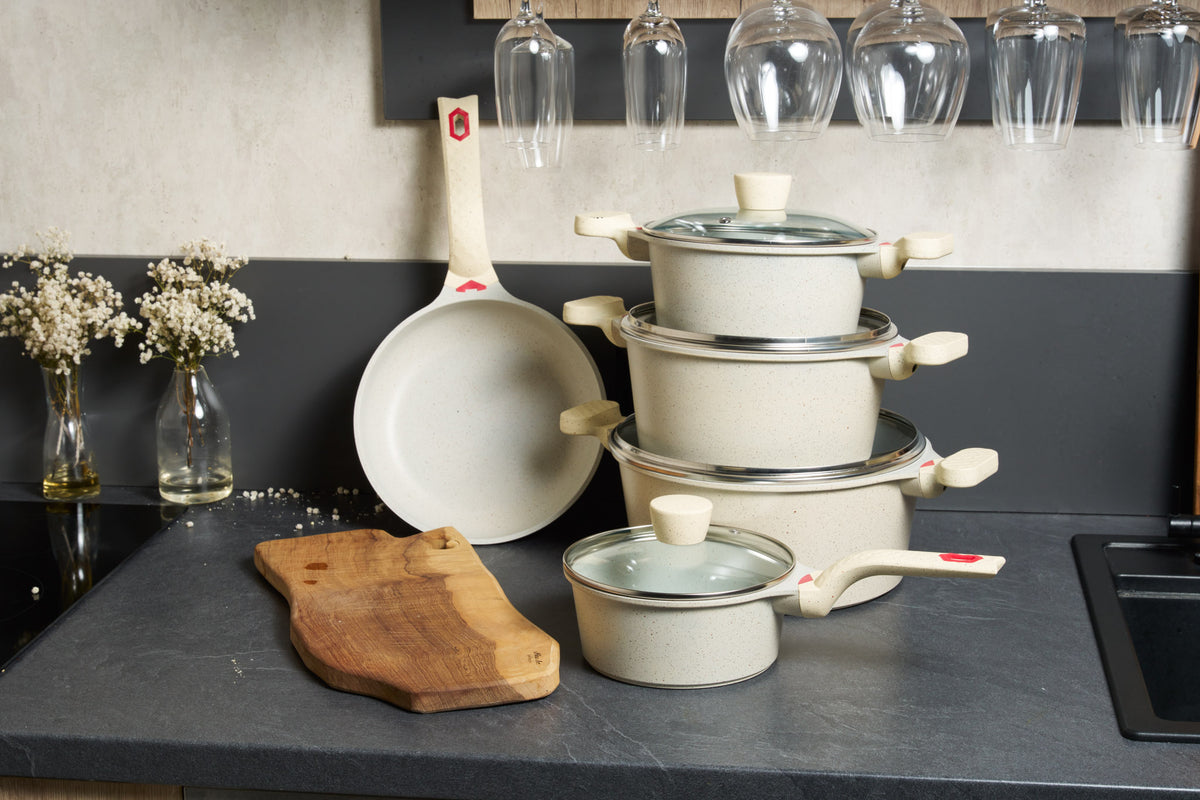 Set oale granit antiaderent, 9 PIESE, Elegance