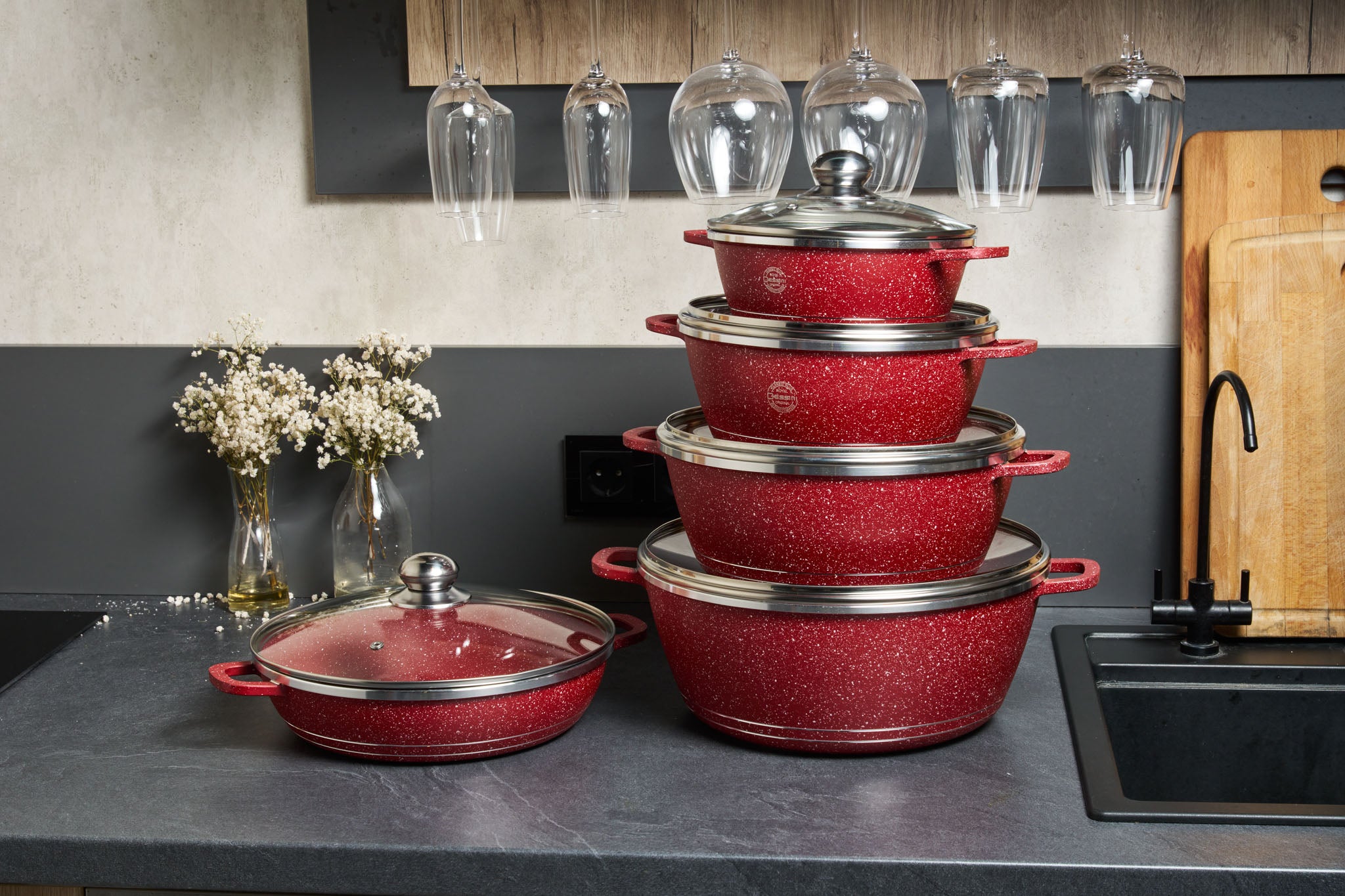 Set oale granit antiaderent,10 PIESE, Pro