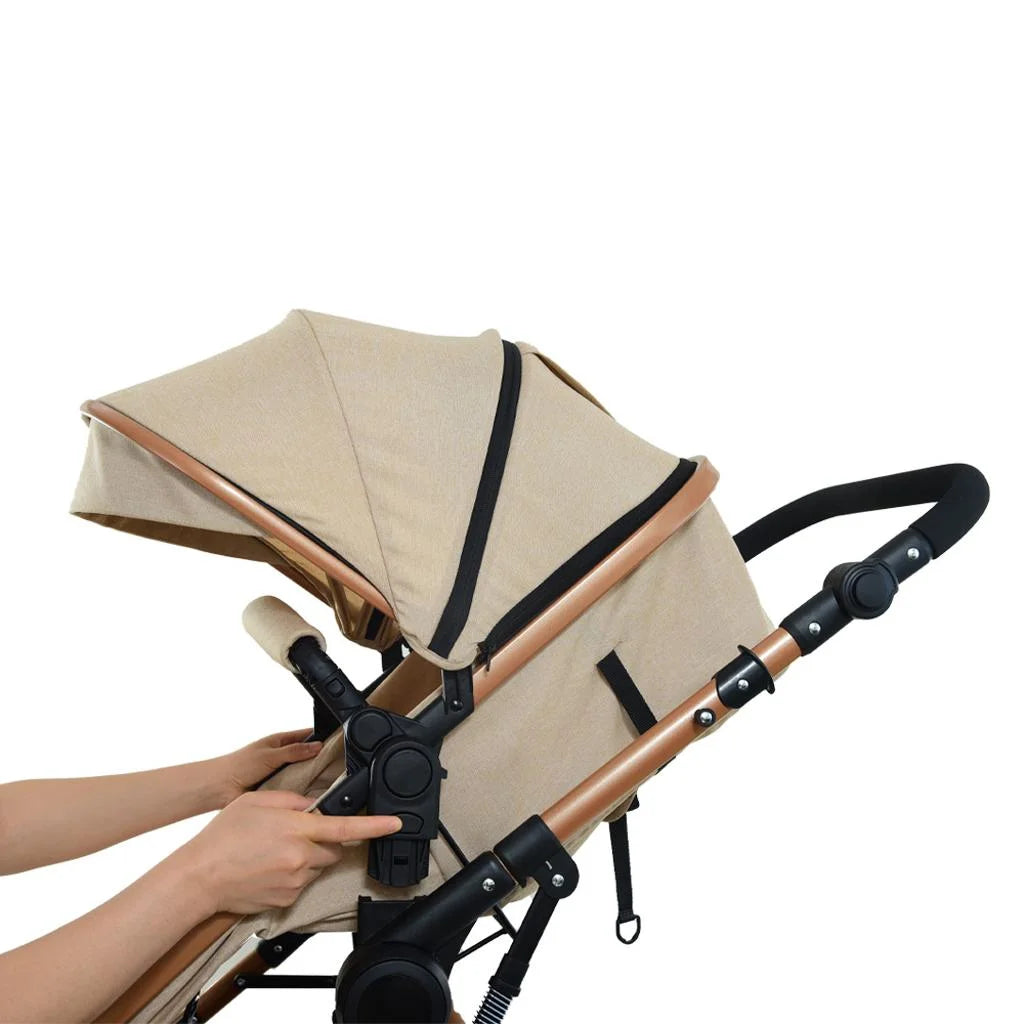 Cărucior 3 în 1 KIDOO – auto i-Size, landou, scaun sport și scoică auto. Suspensii, pliere rapidă, copertină extensibilă, centură 5 puncte. Ideal 0–36 luni. Sistem complet pentru părinți.