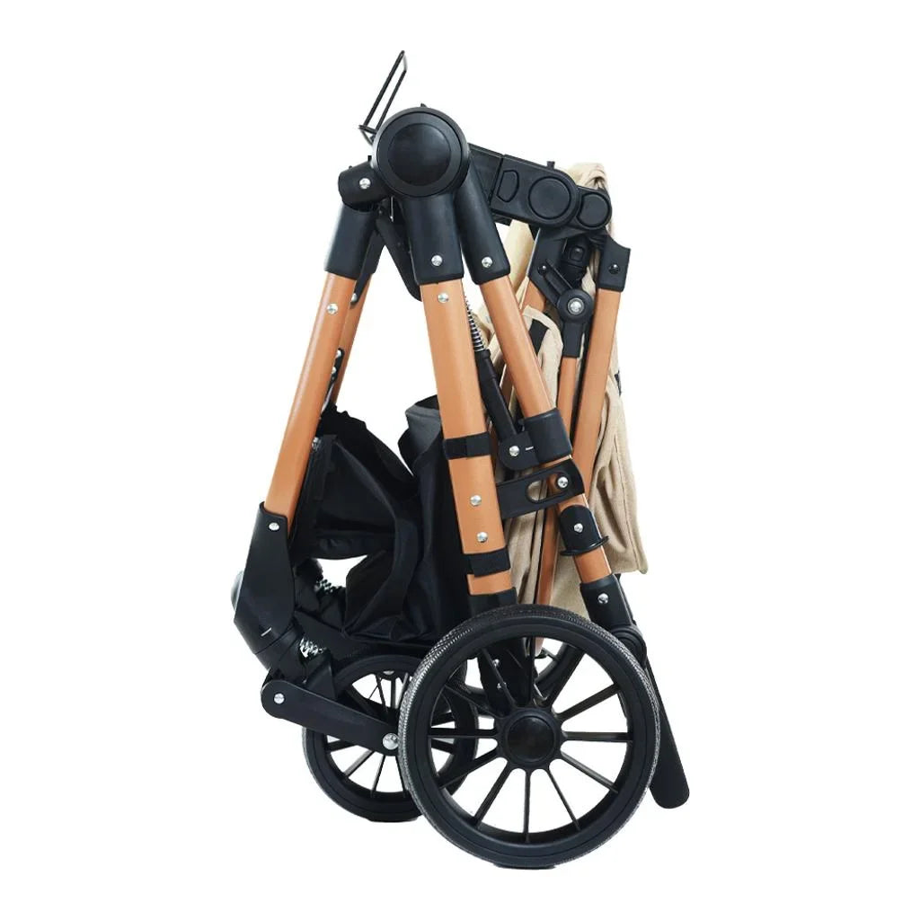 Cărucior 3 în 1 KIDOO – auto i-Size, landou, scaun sport și scoică auto. Suspensii, pliere rapidă, copertină extensibilă, centură 5 puncte. Ideal 0–36 luni. Sistem complet pentru părinți.