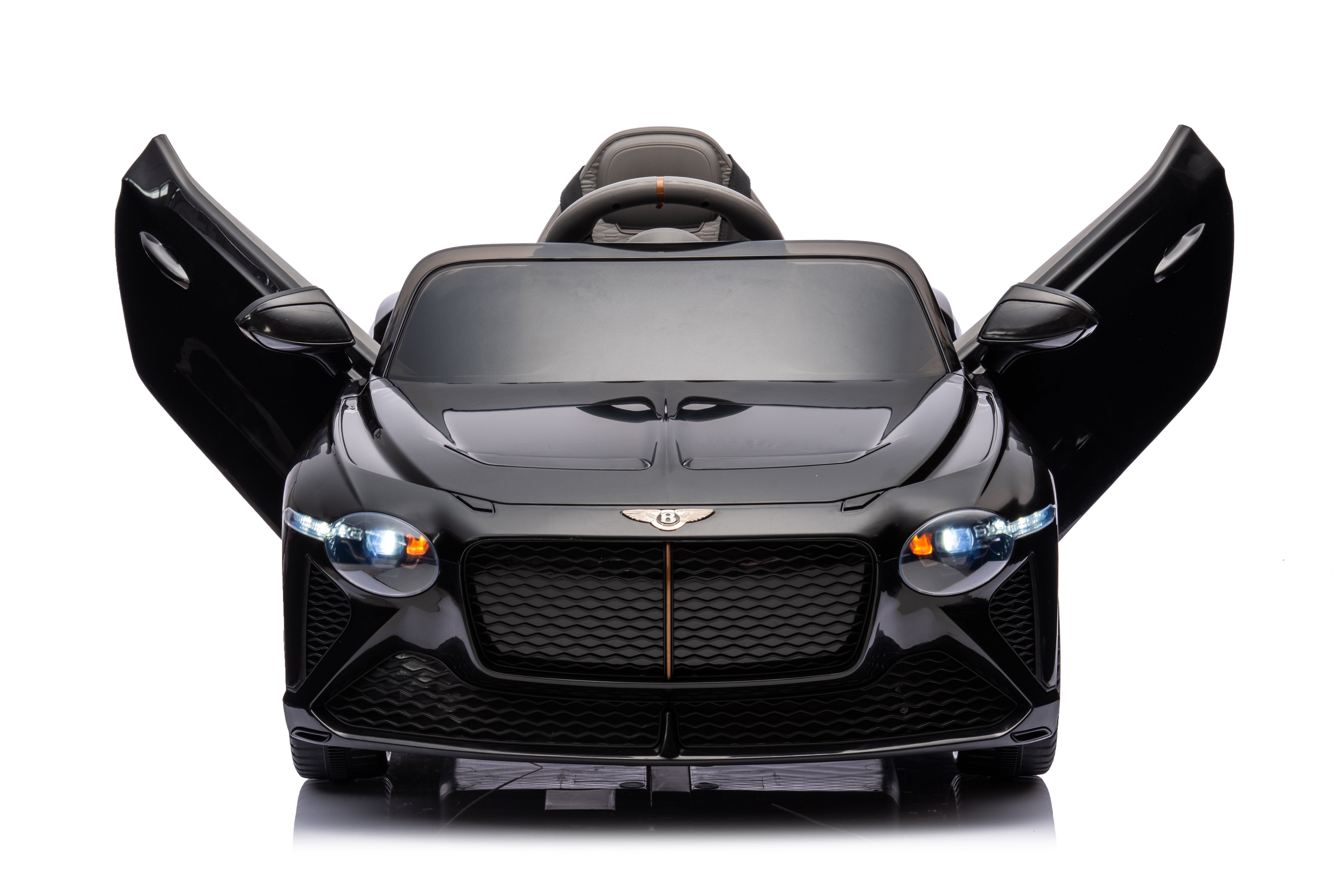 Mașinuță electrică copii Bentley Bacalar oficial licentiat, Kidoo, 12V, 2 motoare, telecomandă 2.4G, LED, USB, Bluetooth, 3-8 ani