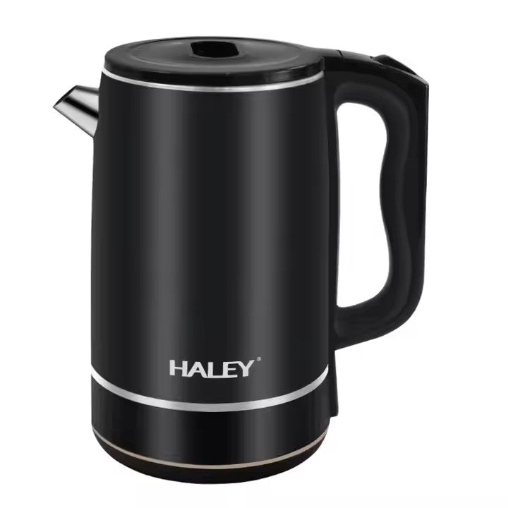 Fierbător Electric HALEY, Portabil din Inox de 3L, 1800W, încălzire Rapidă cu Oprire Automată, Negru
