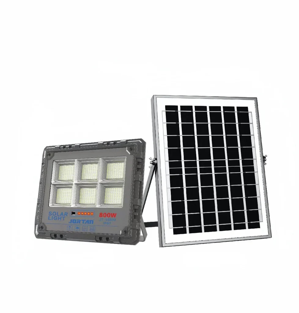 Proiector Solar LED HNY 1000W cu Panou Fotovoltaic Separat, Telecomandă, Senzor de Mișcare, IP66, 6500K