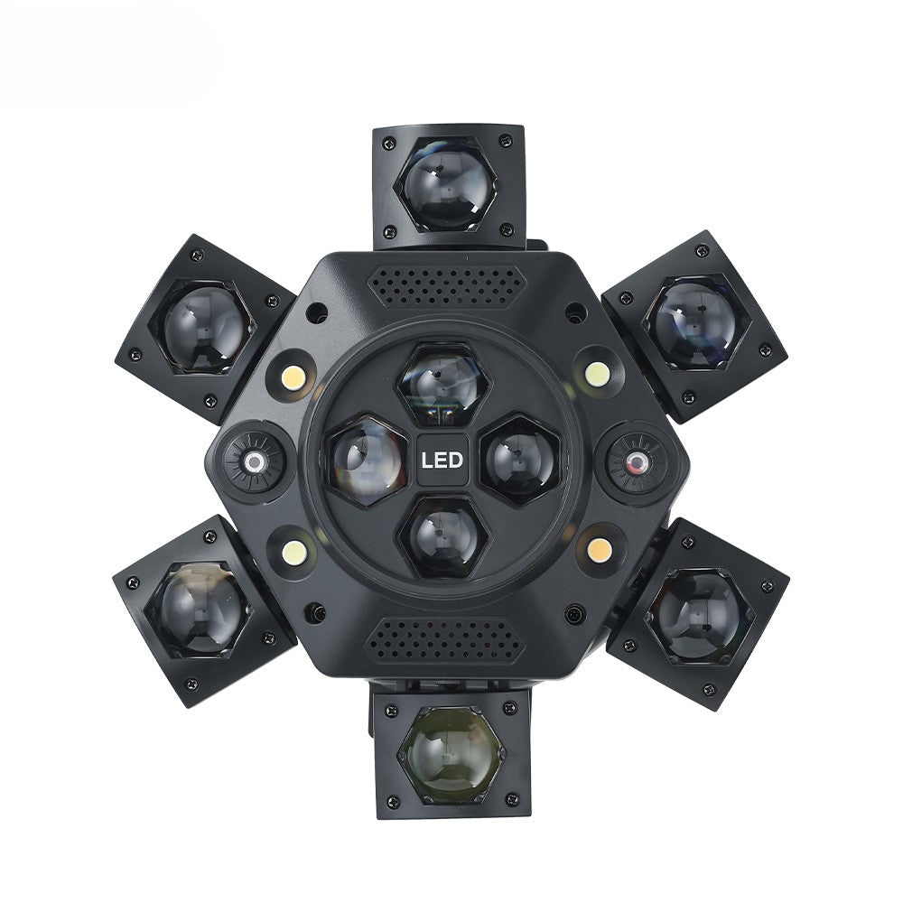 Proiector Moving Head Profesional 6 Brațe 120W RGBW 4-în-1 DMX512 cu Telecomandă