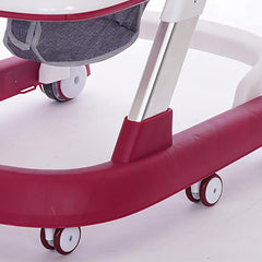 Premergator educational 3 in 1 pentru copii, functie de masuta, premergator si Antemergator Alb/Visiniu