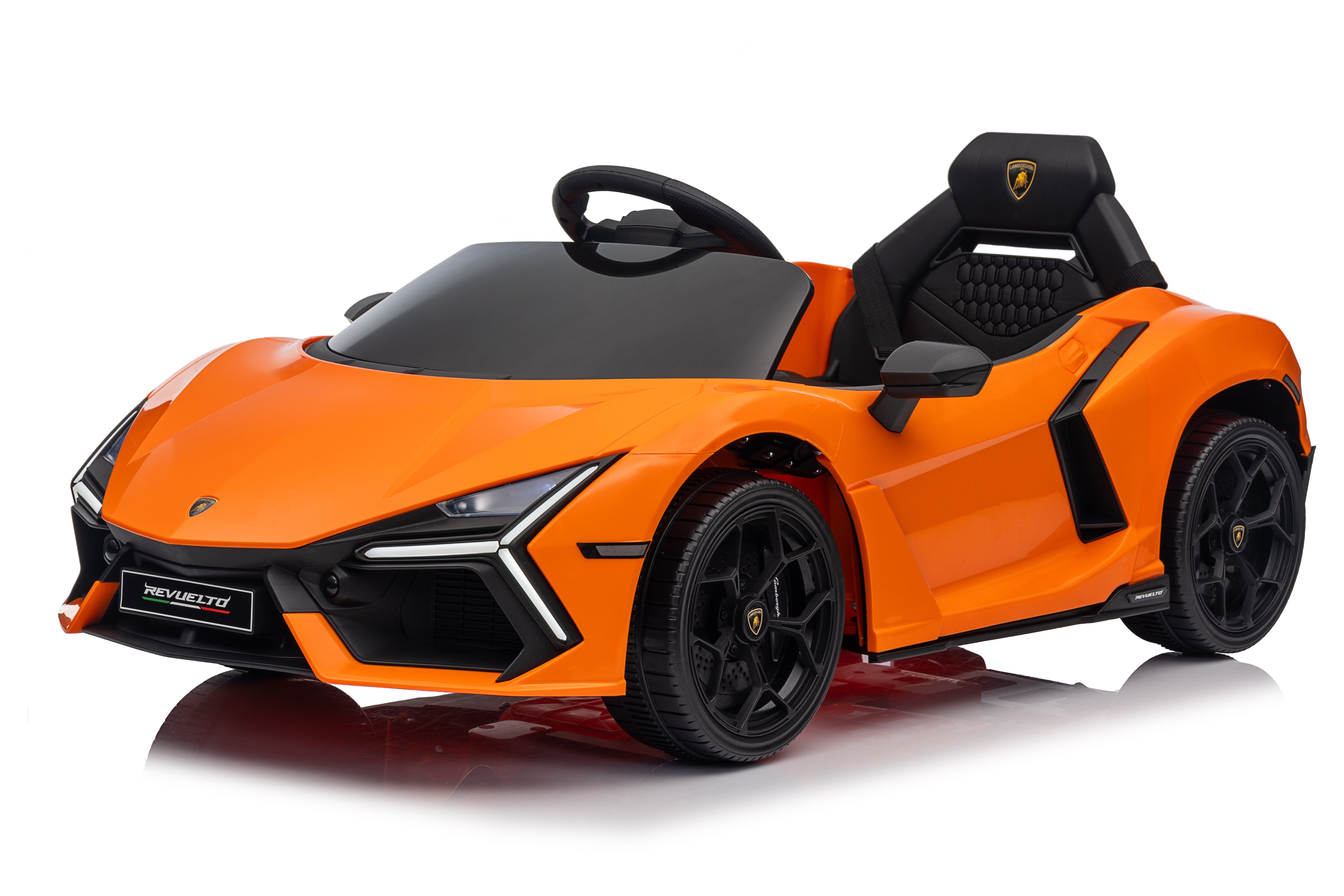 Lamborghini Revuelto – Mașinuță electrică oficial licențiată pentru copii (12V, 2 motoare de 390)