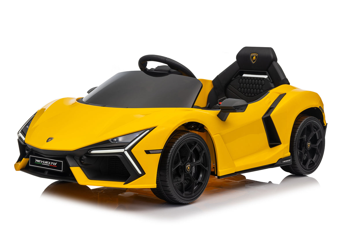 Lamborghini Revuelto – Mașinuță electrică oficial licențiată pentru copii (12V, 2 motoare de 390)