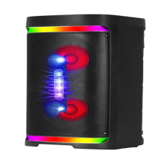 Boxă Karaoke Portabilă KOLAV-M2854 400W PMPO, 2x8", Bluetooth, Microfon Wireless Inclus, RGB LED, TWS, USB-C, TF Card, Telecomandă și Xtra Bass