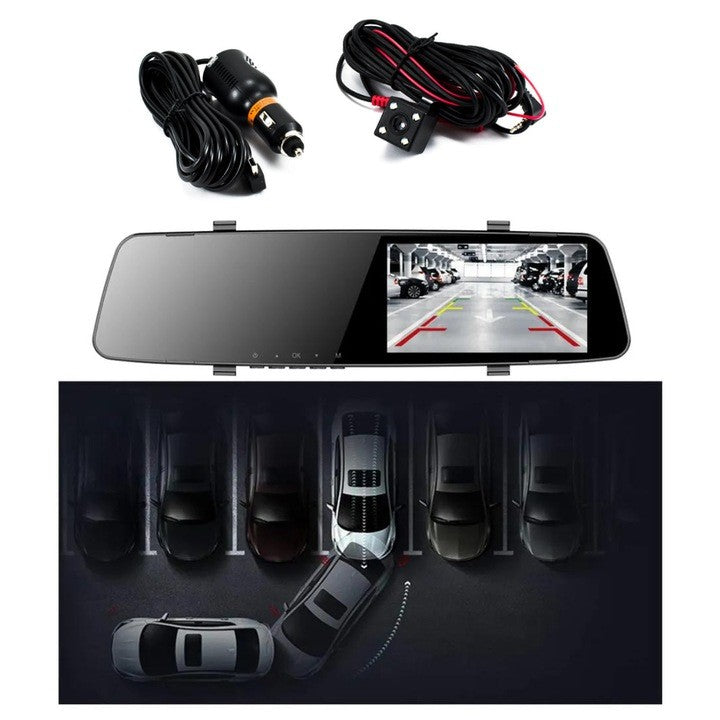 Oglindă Auto DVR AT PERFORMANCE® cu Cameră Față-Spate Full HD 1080P