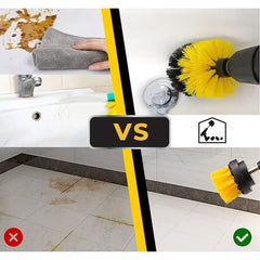 Set 3 Perii Rotative din Plastic Echo AT PERFORMANCE®, de Curatat Suprafete, Covoare, cu Adaptor, Diferite Marimi, Pentru Bormasina, Autofiletanta sau Masina de Gaurit