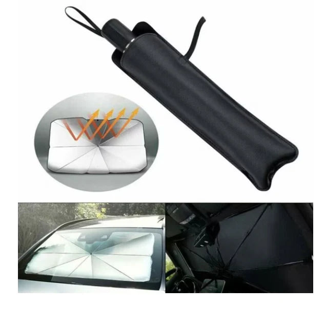 Pachet Auto 2 în 1: Spălător cu Presiune Portabil 36V + Parasolar Tip Umbrelă UV 140x75 cm | Întreținere Completă pentru Mașina Ta