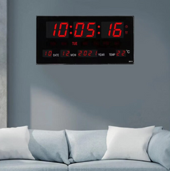 Ceas Digital, At Performance Cu, Lumina Red Temperatura, Alarma, Calendar, Termometru, Rosu