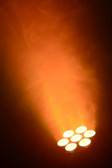 Proiector lumini Moving Head, 5 W x 7 LED, Negru, AT PERFORMANCE