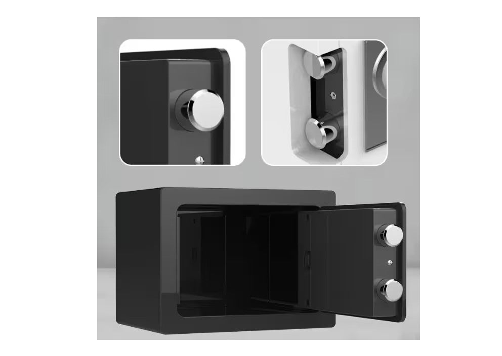 Seif Electronic, At Performance, Standard Mini cu Cifru si Cheie, din otel, 17x23x17 cm, Gri