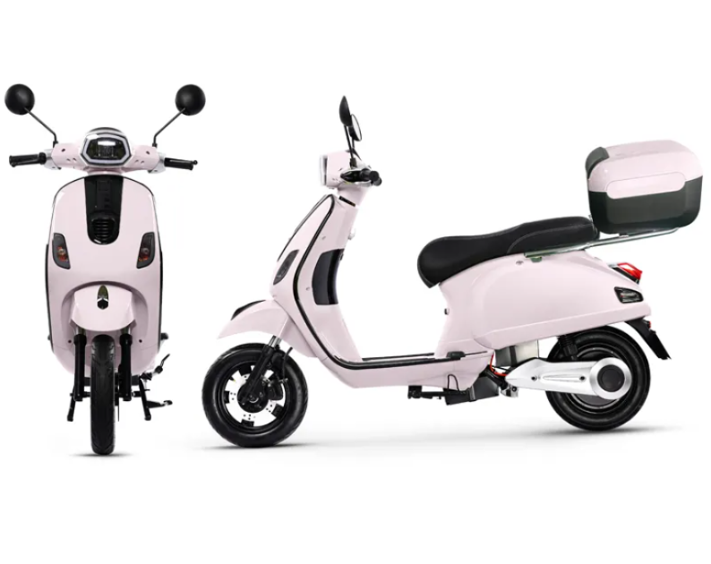 Scuter Electric N-Moto EL3 Roz – Motor Bosch 1000W, Viteză Max. 45 km/h, Dimensiuni 1760×540×1130mm, Greutate 65Kg, Autonomie 60 km, Baterii 72V, APP, GPS, Carte RAR (C.I.V) + CADOU Tricou N-Moto