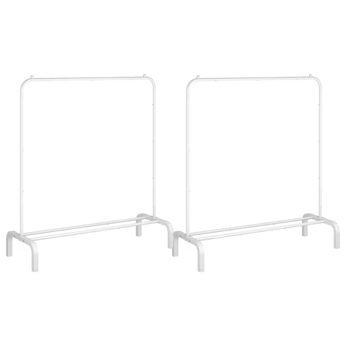 Pachet Promoțional 2x Suport Mobil, pentru Haine, AT PERFORMANECE ®, Umerase si Incaltaminte, Inaltime Reglabila, 155X110X40 Cm, Alb