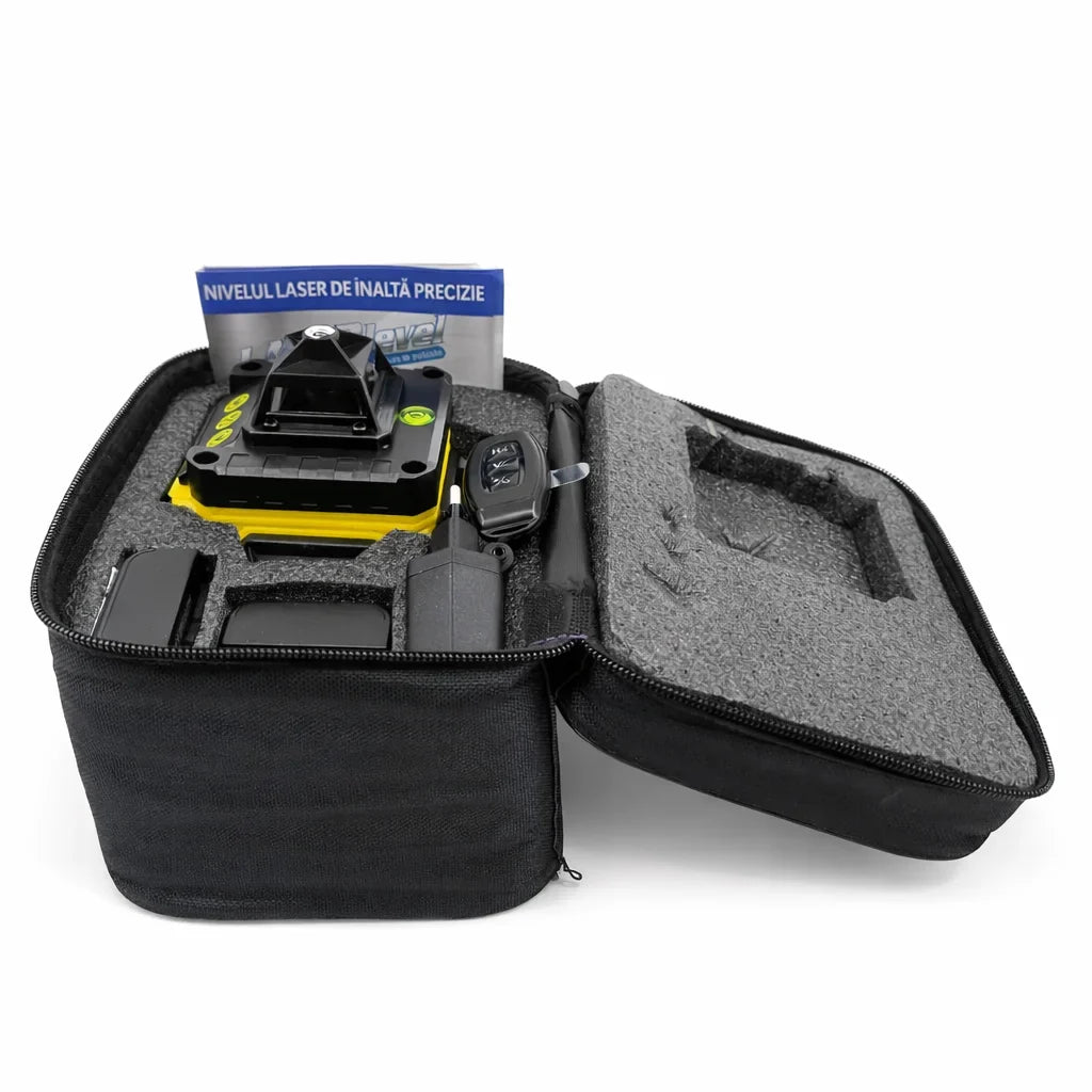 Nivela Laser Autonivelantă 4D cu 16 Linii APerformance, 2x Acumulatori, Laser Verde 360°, Reîncărcabilă, 30 m