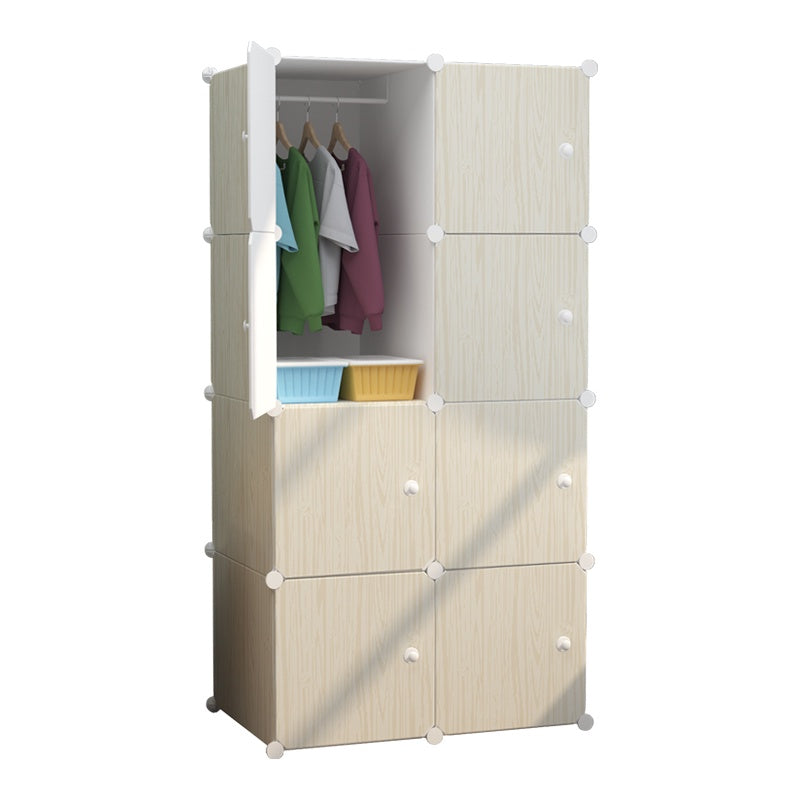 Dulap modular pentru copii, AT PERFORMANCE®, 8 rafturi, Crem