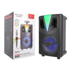 Boxă Portabilă Karaoke Sing-e ZQS8157, 8”, 20W, Bluetooth, LED RGB, Microfon, 3000 mAh – Super Bass